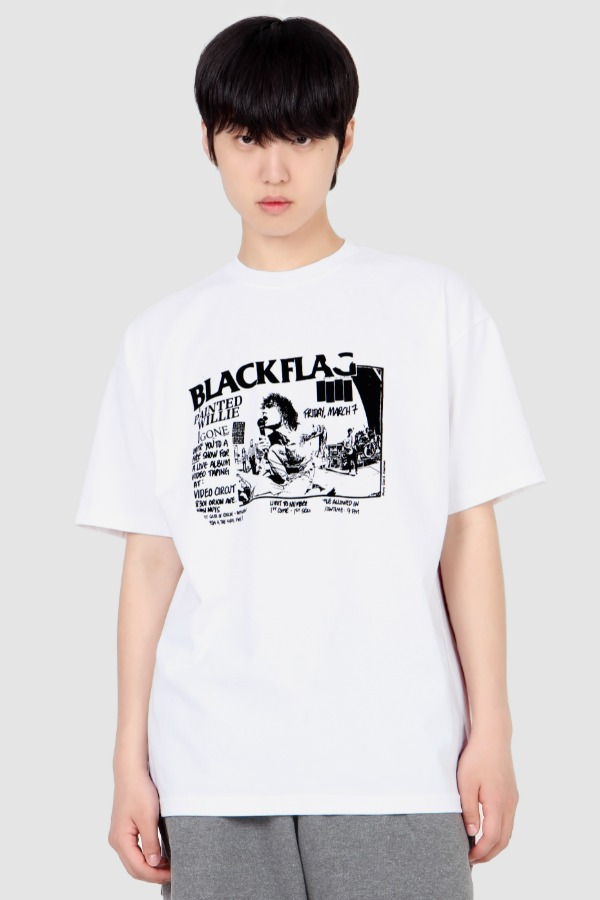 블랙플래그 보컬 프린팅 티셔츠